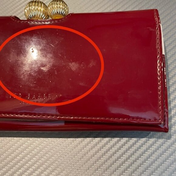 Ted Baker Bobble Patent Leather Wallet with Flaws - Picture 11 of 15